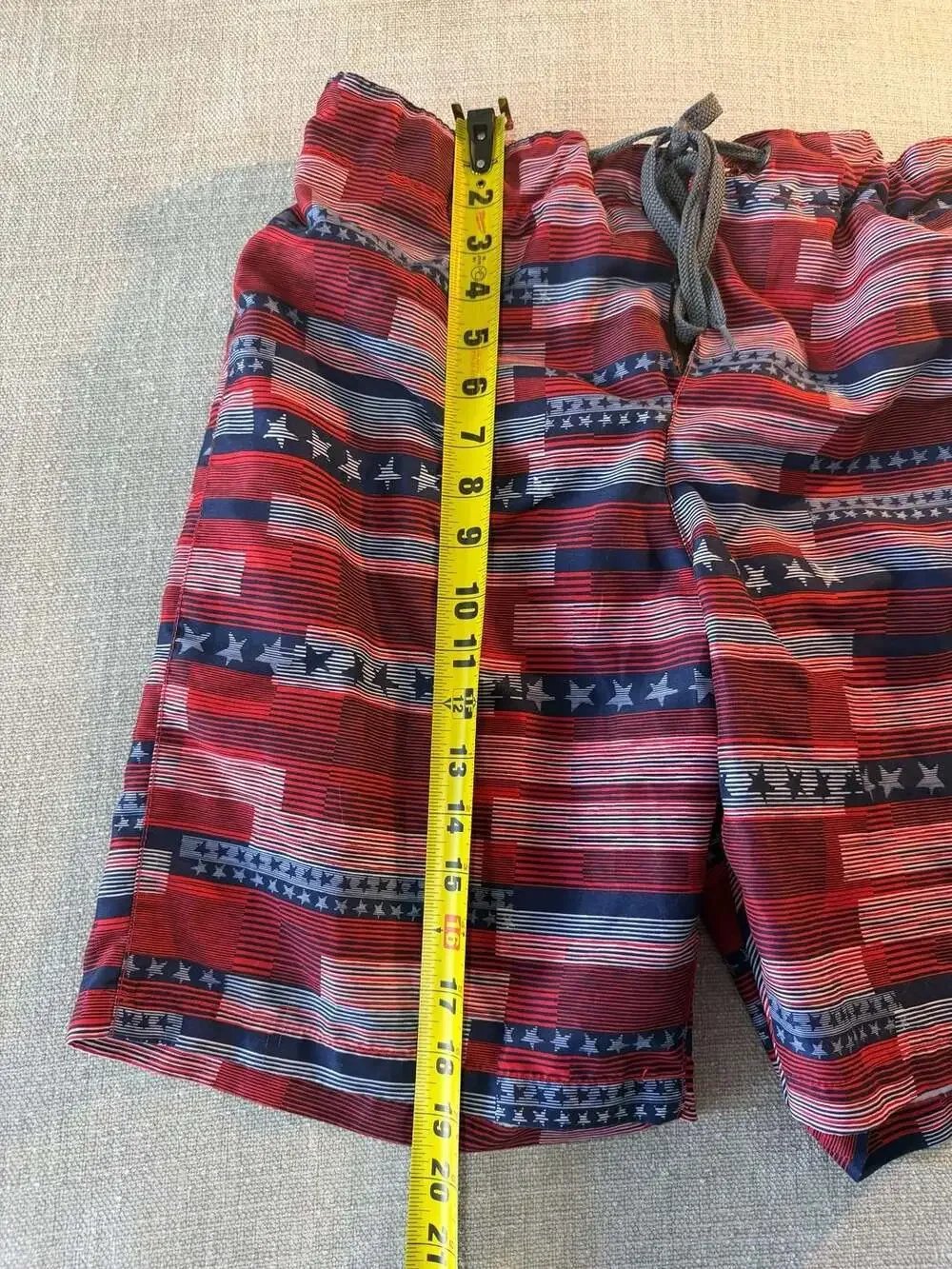 Speedo Men's American Flag Print Swim Trunks Size Small